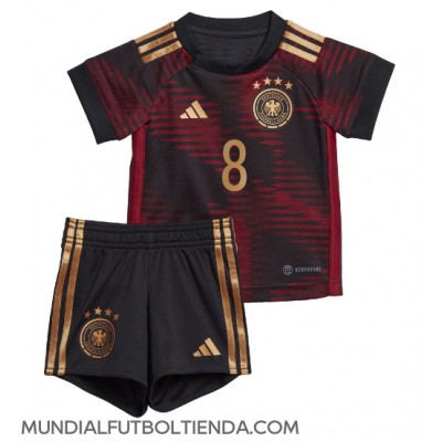 Camiseta Alemania Leon Goretzka #8 Segunda Equipación Replica Mundial 2022 para niños mangas cortas (+ Pantalones cortos)